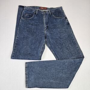 Y2K Wrangler 19MWZAD Jeans Mens 35x36 Cowboy Cut Rigid Denim Red Tag 100 Cotton